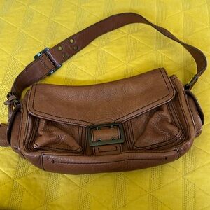 Rust colored small Banana Republic leather purse